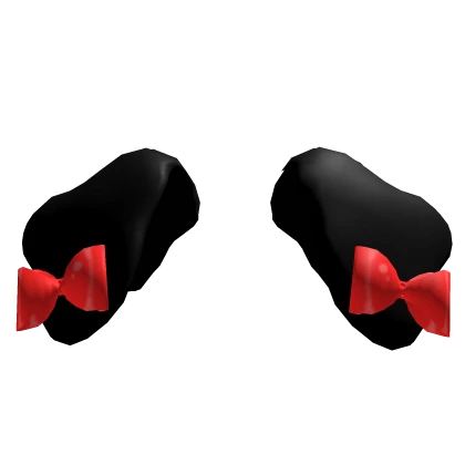 Black Dog Ears w/ Red Bows