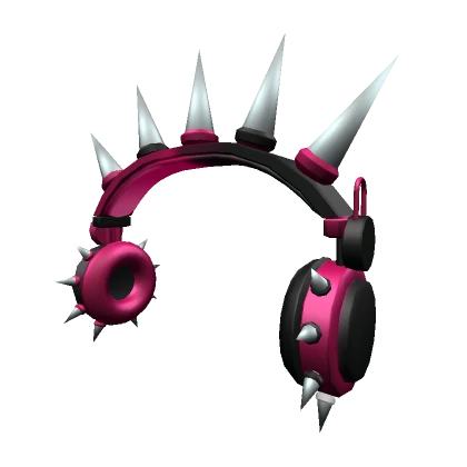 Spikey Pink Dual Faded Headphones