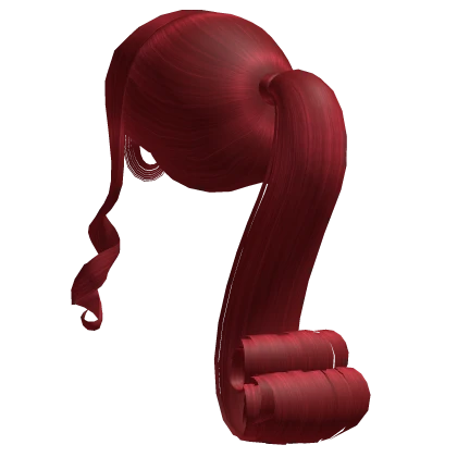 Very Red Curly Ponytail