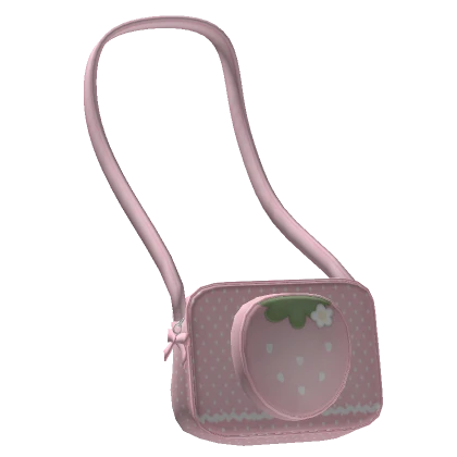 kawaii pink strawberry shoulder bag