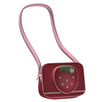 kawaii red strawberry shoulder bag