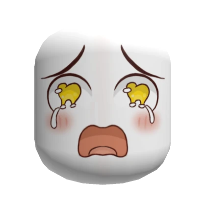 White Crying Anime face