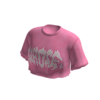 pink cyber loose crop top tee shirt