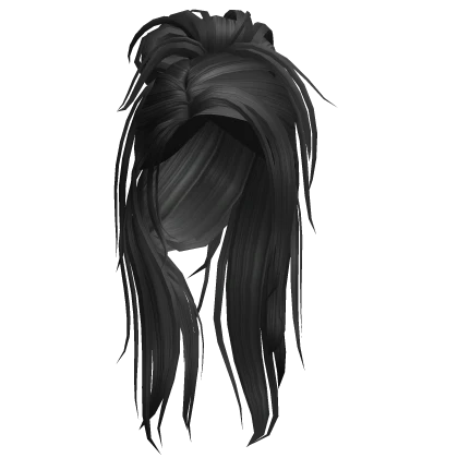 Grunge Half Up Half Down in Black