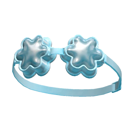 Cyan Flower Goggles