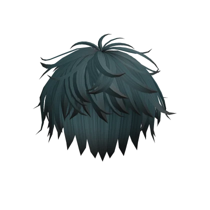 Dark Cyan Fluffy Hair