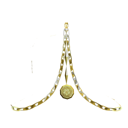 RIGHT Gold Ornate Gaian Temprit Chain Armlet