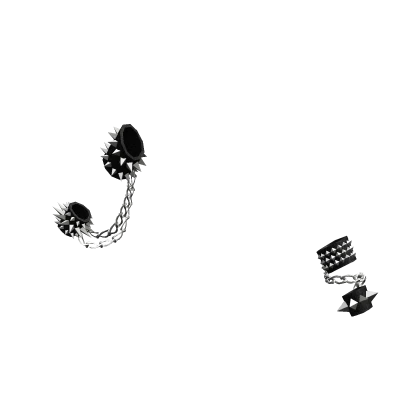 Chain Spike Punk Bracelets | Black Silver