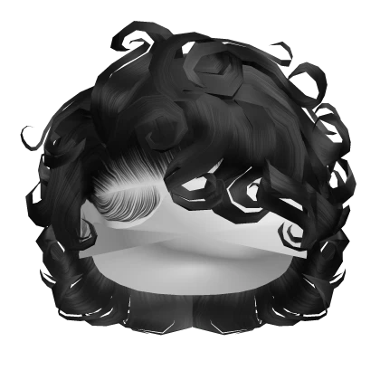 ☆ | Black Curly Bixie Cut