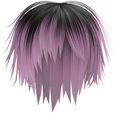 Messy Bangs Ombre Emo Hair Light Pink