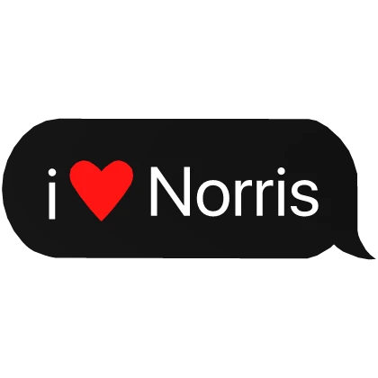 i heart norris text f1 racing