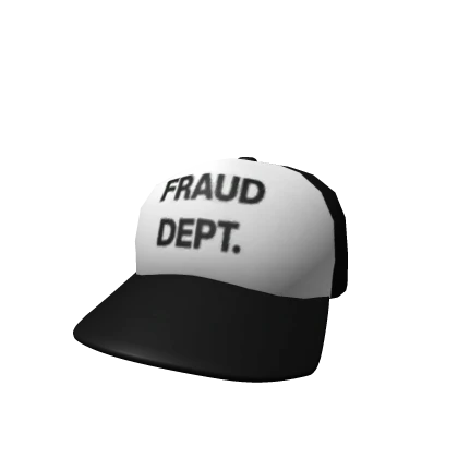 Black Fraud Dept Fitted Trucker Cap