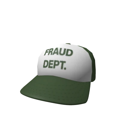 Vintage Green Fraud Dept Fitted Trucker Cap