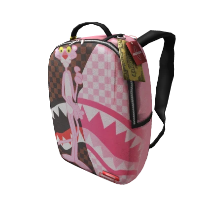 (4.0) Pink Panther Checker Sprayground Bookbag