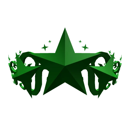 Dark Green Star Tiara Crown