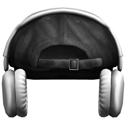 Black Backwards Cap w Headphones