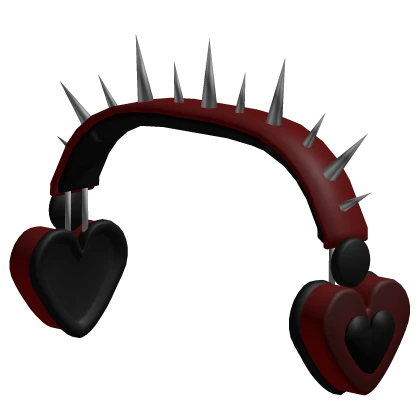 Spiked Heart Headphones