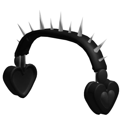 Spiked Heart Headphones