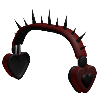 Spiked Heart Headphones