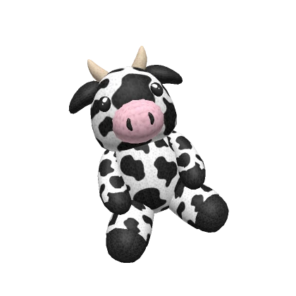 Adorable Knitted Cow Plushie On Waist