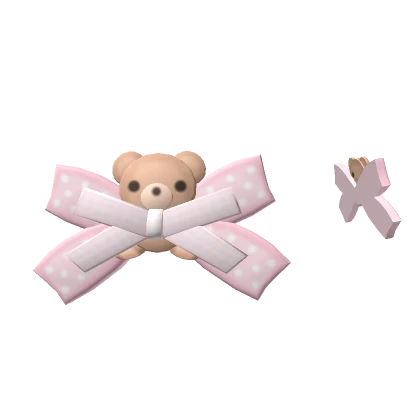 ♡ cutesy teddy bear hairbows