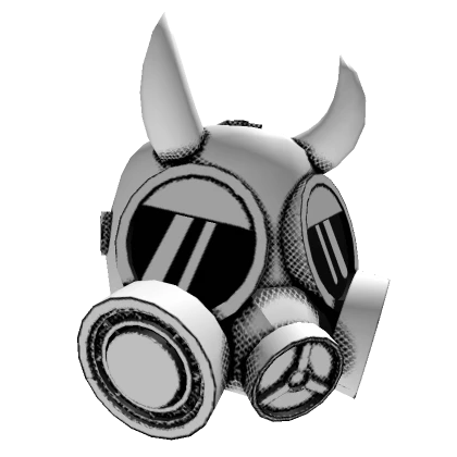 Comic Style Horned Gas Mask