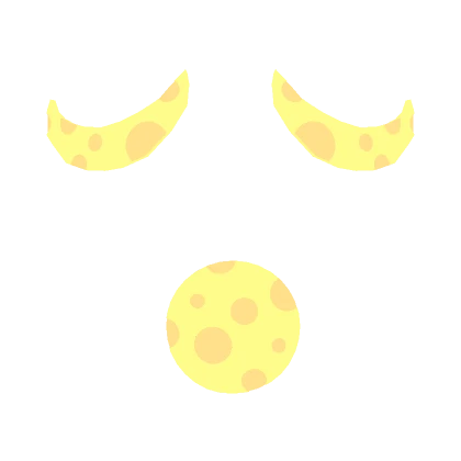 Glowing Sleepy Cheese Moon Face