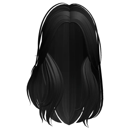 Long Lush Preppy Basic Flowy Hair (Black)