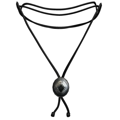 Silver Bolo Tie Amulet Bead Necklace 1.0