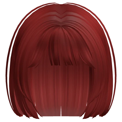 Hime Short Straight Hair Cut Red