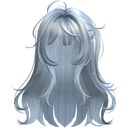 Sky Blue Anime Side Pony Half-Up Hair