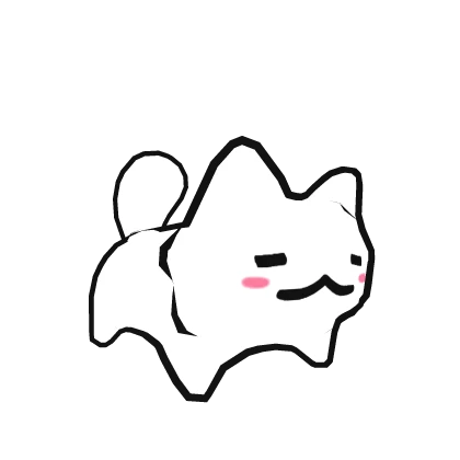 ✨ Cute White Cat On The Head ✨