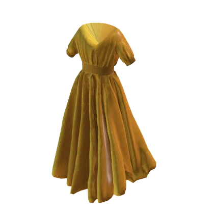 Cottage Core Dress in Gold