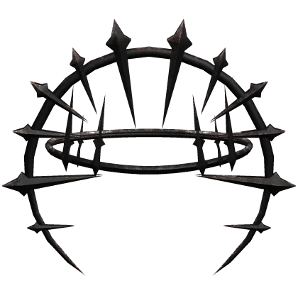 Rusty Gothic Spiked Halo Crown Black