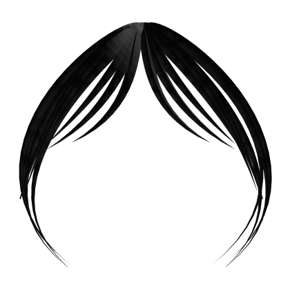 Cute Layered Anime Bangs in Black