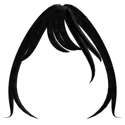 Cute Layered Anime Bangs in Black