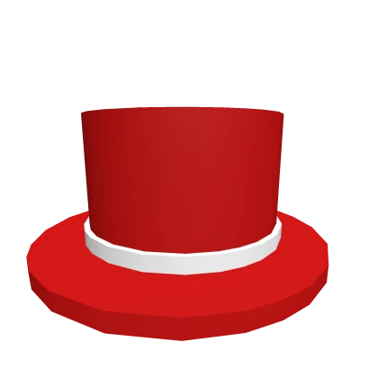 Red Top Hat w/ White Band