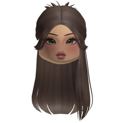 Half Up Brown Hair w/ Makeup