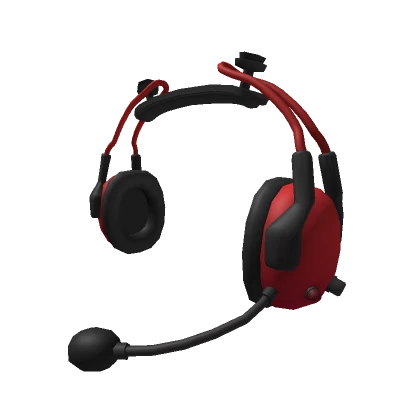 Red and Black Tactical Headphones