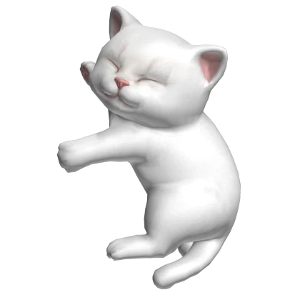 Cute Sleeping Cat Kitten - White [3.0]