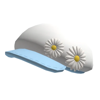 Flower Beret Cap in Blue