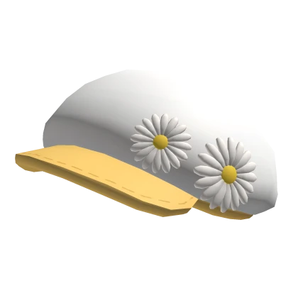 Flower Beret Cap in Yellow