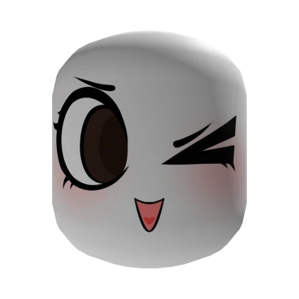 Silly Girl's Wink face [Institutional White]