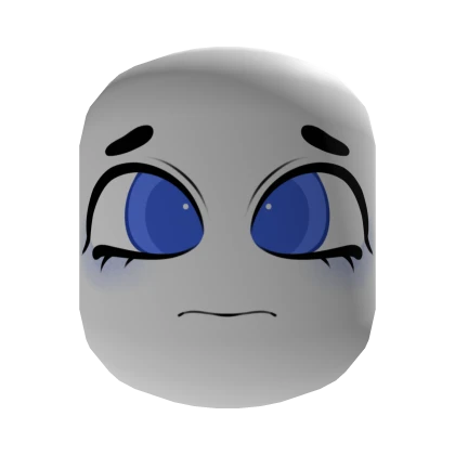 Blue-Eyed Sadness Face [Institutional White]