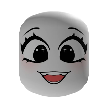 Happy Twinkling Eyes Face [Institutional White]