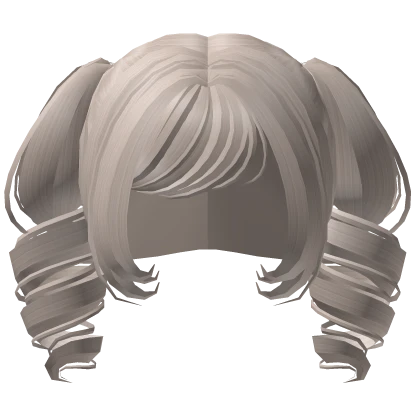 ♡ Soft Ash Curly Lollipop Dollette Twin Pigtails
