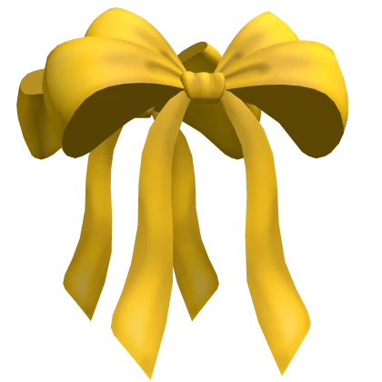 Celebrity Yellow Silhouette Side Hair Bow