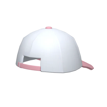 Backwards Pink and White Cap