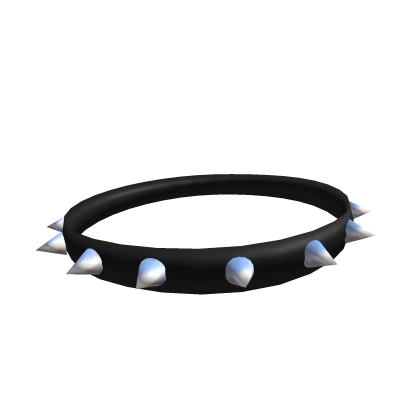 Spiked Black Collar (Silver Spikes) (3.0)