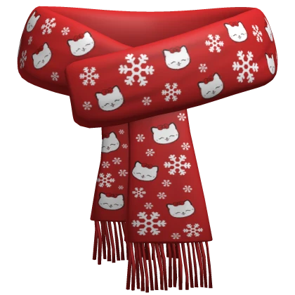 kitty christmas scarf